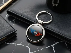 Mini Cooper Glänzend Schlüsselring Edel Metall Robust